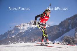 12.12.2014, Hochfilzen, Austria (AUT): Enora Latuilliere (FRA) - IBU world cup biathlon, sprint women, Hochfilzen (AUT). www.nordicfocus.com. © Manzoni/NordicFocus. Every downloaded picture is fee-liable.