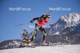 12.12.2014, Hochfilzen, Austria (AUT): Enora Latuilliere (FRA) - IBU world cup biathlon, sprint women, Hochfilzen (AUT). www.nordicfocus.com. © Manzoni/NordicFocus. Every downloaded picture is fee-liable.
