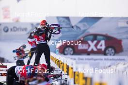 12.12.2014, Hochfilzen, Austria (AUT): Mari Laukkanen (FIN) - IBU world cup biathlon, sprint women, Hochfilzen (AUT). www.nordicfocus.com. © Manzoni/NordicFocus. Every downloaded picture is fee-liable.