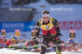 20.12.2014, Pokljuka, Slovenia (SLO): Martin Fourcade (FRA) - IBU world cup biathlon, pursuit men, Pokljuka (SLO). www.nordicfocus.com. © Manzoni/NordicFocus. Every downloaded picture is fee-liable.