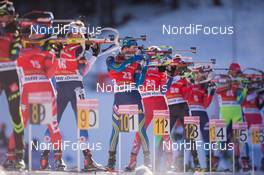 20.12.2014, Pokljuka, Slovenia (SLO): Fredrik Lindstroem (SWE) - IBU world cup biathlon, pursuit men, Pokljuka (SLO). www.nordicfocus.com. © Manzoni/NordicFocus. Every downloaded picture is fee-liable.