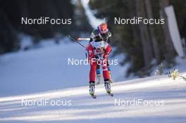 20.12.2014, Pokljuka, Slovenia (SLO): Karin Oberhofer (ITA)  - IBU world cup biathlon, pursuit women, Pokljuka (SLO). www.nordicfocus.com. © Manzoni/NordicFocus. Every downloaded picture is fee-liable.