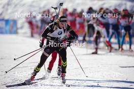 20.12.2014, Pokljuka, Slovenia (SLO): Enora Latuilliere (FRA)  - IBU world cup biathlon, pursuit women, Pokljuka (SLO). www.nordicfocus.com. © Manzoni/NordicFocus. Every downloaded picture is fee-liable.