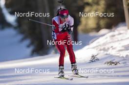 20.12.2014, Pokljuka, Slovenia (SLO): Fuyuko Suzuki (JPN), Fuyuko Suzuki (JPN)  - IBU world cup biathlon, pursuit women, Pokljuka (SLO). www.nordicfocus.com. © Manzoni/NordicFocus. Every downloaded picture is fee-liable.