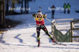 19.12.2014, Pokljuka, Slovenia (SLO): Martin Fourcade (FRA) - IBU world cup biathlon, sprint men, Pokljuka (SLO). www.nordicfocus.com. © Manzoni/NordicFocus. Every downloaded picture is fee-liable.