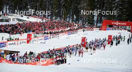 01.01.2014, Lenzerheide, Switzerland (SUI): athletes on the way to the start - FIS world cup cross-country, tour de ski, mass men, Lenzerheide (SUI). www.nordicfocus.com. © Felgenhauer/NordicFocus. Every downloaded picture is fee-liable.