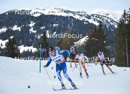 01.01.2014, Lenzerheide, Switzerland (SUI): Matti Heikkinen (FIN), Devon Kershaw (CAN), Jonas Dobler (GER), (l-r) - FIS world cup cross-country, tour de ski, mass men, Lenzerheide (SUI). www.nordicfocus.com. © Felgenhauer/NordicFocus. Every downloaded picture is fee-liable.