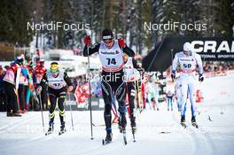 01.01.2014, Lenzerheide, Switzerland (SUI): Adrien Backscheider (FRA), Toni Livers (SUI), Raido Rankel (EST), (l-r) - FIS world cup cross-country, tour de ski, mass men, Lenzerheide (SUI). www.nordicfocus.com. © Felgenhauer/NordicFocus. Every downloaded picture is fee-liable.