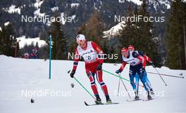 01.01.2014, Lenzerheide, Switzerland (SUI): Martin Johnsrud Sundby (NOR), Alexander Legkov (RUS), (l-r) - FIS world cup cross-country, tour de ski, mass men, Lenzerheide (SUI). www.nordicfocus.com. © Felgenhauer/NordicFocus. Every downloaded picture is fee-liable.