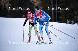 01.01.2014, Lenzerheide, Switzerland (SUI): Eva Vrabcova-Nyvltova (CZE), Anne Kylloenen (FIN), (l-r) - FIS world cup cross-country, tour de ski, mass women, Lenzerheide (SUI). www.nordicfocus.com. © Felgenhauer/NordicFocus. Every downloaded picture is fee-liable.