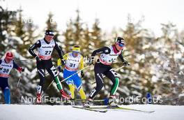 03.01.2014, Cortina-Toblach, Italy (ITA): Polina Medvedeva (RUS), Marina Piller (ITA), Valentina Shevchenko (UKR), Elisa Brocard (ITA), (l-r) - FIS world cup cross-country, tour de ski, pursuit women, Cortina-Toblach (ITA). www.nordicfocus.com. © Felgenhauer/NordicFocus. Every downloaded picture is fee-liable.