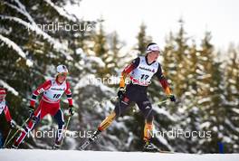 03.01.2014, Cortina-Toblach, Italy (ITA): Kristin Stoermer Steira (NOR), Katrin Zeller (GER), (l-r) - FIS world cup cross-country, tour de ski, pursuit women, Cortina-Toblach (ITA). www.nordicfocus.com. © Felgenhauer/NordicFocus. Every downloaded picture is fee-liable.
