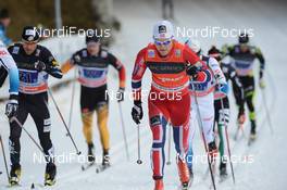 12.01.2014, Nove Mesto, Czech Republic (CZE): Andrew Newell (USA), Josef Wenzl (GER), Eirik Brandsdal (NOR), (l-r) - FIS world cup cross-country, team sprint, Nove Mesto (CZE). www.nordicfocus.com. © Rauschendorfer/NordicFocus. Every downloaded picture is fee-liable.