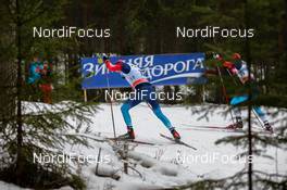 02.03.2014, Lahti, Finland (FIN): Alexander Legkov (RUS), Rossignol, Swix, Rottefella, Adidas and Nikolay Morilov (RUS), Madshus, Swix, Rottefella, Adidas in front of a russian sposor - FIS world cup cross-country, 15km men, Lahti (FIN). www.nordicfocus.com. © Laiho/NordicFocus. Every downloaded picture is fee-liable.