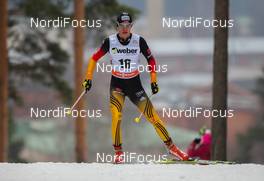 02.03.2014, Lahti, Finland (FIN): Florian Notz (GER), Fischer, Leki, Alpina, Rottefella, Adidas - FIS world cup cross-country, 15km men, Lahti (FIN). www.nordicfocus.com. © Laiho/NordicFocus. Every downloaded picture is fee-liable.
