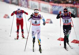 05.03.2014, Drammen, Norway (NOR): Emil Joensson (SWE), Federico Pellegrino (ITA), (l-r) - FIS world cup cross-country, individual sprint, Drammen (NOR). www.nordicfocus.com. © Felgenhauer/NordicFocus. Every downloaded picture is fee-liable.