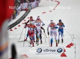 05.03.2014, Drammen, Norway (NOR): Ingvild Flugstad Oestberg (NOR), Magdalena Pajala (SWE), Stina Nilsson (SWE), Kerttu Niskanen (FIN), (l-r) - FIS world cup cross-country, individual sprint, Drammen (NOR). www.nordicfocus.com. © Felgenhauer/NordicFocus. Every downloaded picture is fee-liable.