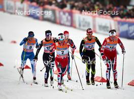 05.03.2014, Drammen, Norway (NOR): Greta Laurent (ITA), Marit Bjoergen (NOR), Aurore Jean (FRA), Kathrine Rolsted Harsem (NOR), (l-r) - FIS world cup cross-country, individual sprint, Drammen (NOR). www.nordicfocus.com. © Felgenhauer/NordicFocus. Every downloaded picture is fee-liable.