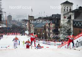 05.03.2014, Drammen, Norway (NOR): Stina Nilsson (SWE), Marit Bjoergen (NOR), Maiken Caspersen Falla (NOR), (l-r) - FIS world cup cross-country, individual sprint, Drammen (NOR). www.nordicfocus.com. © Felgenhauer/NordicFocus. Every downloaded picture is fee-liable.