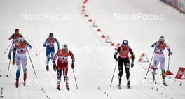 05.03.2014, Drammen, Norway (NOR): Stina Nilsson (SWE), Ingvild Flugstad Oestberg (NOR), Kikkan Randall (USA), Magdalena Pajala (SWE), (l-r) - FIS world cup cross-country, individual sprint, Drammen (NOR). www.nordicfocus.com. © Felgenhauer/NordicFocus. Every downloaded picture is fee-liable.