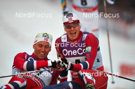 05.03.2014, Drammen, Norway (NOR): Paal Golberg (NOR), Ola Vigen Hattestad (NOR), (l-r) - FIS world cup cross-country, individual sprint, Drammen (NOR). www.nordicfocus.com. © Felgenhauer/NordicFocus. Every downloaded picture is fee-liable.