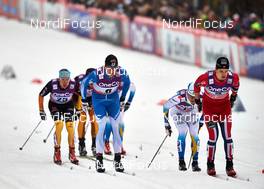 05.03.2014, Drammen, Norway (NOR): Tim Tscharnke (GER), Matias Strandvall (FIN), Teodor Peterson (SWE), Sondre Turvoll Fossli (NOR), (l-r) - FIS world cup cross-country, individual sprint, Drammen (NOR). www.nordicfocus.com. © Felgenhauer/NordicFocus. Every downloaded picture is fee-liable.