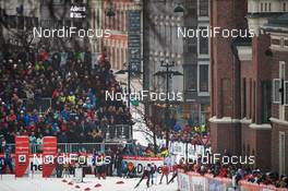 05.03.2014, Drammen, Norway (NOR): athletes on the narrow track in Drammen - FIS world cup cross-country, individual sprint, Drammen (NOR). www.nordicfocus.com. © Felgenhauer/NordicFocus. Every downloaded picture is fee-liable.