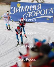 08.03.2014, Oslo, Norway (NOR): Stanislav Volzhentsev (RUS), Madshus, Swix, Rottefella, Adidas followed by Konstantin Glavatskikh (RUS), Fischer, Swix, Alpina, Rottefella, Adidas - FIS world cup cross-country, mass men, Oslo (NOR). www.nordicfocus.com. © Laiho/NordicFocus. Every downloaded picture is fee-liable.