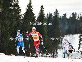 08.03.2014, Oslo, Norway (NOR): Iivo Niskanen (FIN), Martin Johnsrud Sundby (NOR), Daniel Richardsson (SWE), (l-r) - FIS world cup cross-country, mass men, Oslo (NOR). www.nordicfocus.com. © Felgenhauer/NordicFocus. Every downloaded picture is fee-liable.
