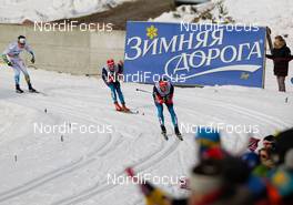 08.03.2014, Oslo, Norway (NOR): Stanislav Volzhentsev (RUS), Madshus, Swix, Rottefella, Adidas followed by Konstantin Glavatskikh (RUS), Fischer, Swix, Alpina, Rottefella, Adidas - FIS world cup cross-country, mass men, Oslo (NOR). www.nordicfocus.com. © Laiho/NordicFocus. Every downloaded picture is fee-liable.
