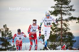 08.03.2014, Oslo, Norway (NOR): Eldar Roenning (NOR), Simen Haakon Oestensen (NOR), Lars Nelson (SWE), (l-r) - FIS world cup cross-country, mass men, Oslo (NOR). www.nordicfocus.com. © Felgenhauer/NordicFocus. Every downloaded picture is fee-liable.