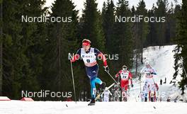 08.03.2014, Oslo, Norway (NOR): Stanislav Volzhentsev (RUS), Simen Haakon Oestensen (NOR), Lars Nelson (SWE), (l-r) - FIS world cup cross-country, mass men, Oslo (NOR). www.nordicfocus.com. © Felgenhauer/NordicFocus. Every downloaded picture is fee-liable.