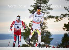 08.03.2014, Oslo, Norway (NOR): Paal Golberg (NOR), Alex Harvey (CAN), (l-r) - FIS world cup cross-country, mass men, Oslo (NOR). www.nordicfocus.com. © Felgenhauer/NordicFocus. Every downloaded picture is fee-liable.