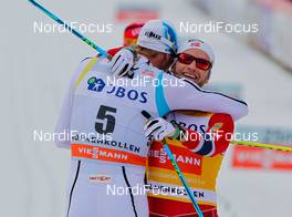 08.03.2014, Oslo, Norway (NOR): (l-r) Daniel Rickardsson (SWE), Fischer, One Way, Rottefella, Craft and Martin Johnsrud Sundby (NOR), Fischer, KV+, Rottefella, Swix - FIS world cup cross-country, mass men, Oslo (NOR). www.nordicfocus.com. © Laiho/NordicFocus. Every downloaded picture is fee-liable.