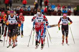 14.03.2014, Falun, Sweden (SWE): Denise Herrmann (GER), Kathrine Rolsted Harsem (NOR), Nicole Fessel (GER), (l-r) - FIS world cup cross-country, individual sprint, Falun (SWE). www.nordicfocus.com. © Felgenhauer/NordicFocus. Every downloaded picture is fee-liable.