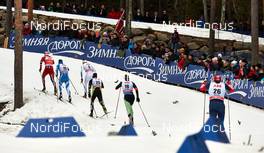14.03.2014, Falun, Sweden (SWE): Ola Vigen Hattestad (NOR), Martti Jylhae (FIN), Teodor Peterson (SWE), Maurice Manificat (FRA), Martin Jaks (CZE), Maxim Vylegzhanin (RUS),  - FIS world cup cross-country, individual sprint, Falun (SWE). www.nordicfocus.com. © Felgenhauer/NordicFocus. Every downloaded picture is fee-liable.