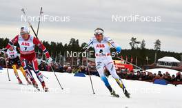 14.03.2014, Falun, Sweden (SWE): Tim Tscharnke (GER), Eirik Brandsdal (NOR), Emil Joensson (SWE), (l-r) - FIS world cup cross-country, individual sprint, Falun (SWE). www.nordicfocus.com. © Felgenhauer/NordicFocus. Every downloaded picture is fee-liable.
