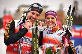 14.03.2014, Falun, Sweden (SWE): Josef Wenzl (GER), Denise Herrmann (GER), (l-r) - FIS world cup cross-country, individual sprint, Falun (SWE). www.nordicfocus.com. © Felgenhauer/NordicFocus. Every downloaded picture is fee-liable.