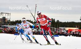 14.03.2014, Falun, Sweden (SWE): Teodor Peterson (SWE), Ola Vigen Hattestad (NOR), (l-r) - FIS world cup cross-country, individual sprint, Falun (SWE). www.nordicfocus.com. © Felgenhauer/NordicFocus. Every downloaded picture is fee-liable.