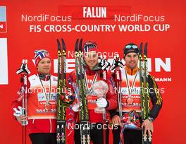 14.03.2014, Falun, Sweden (SWE): Eirik Brandsdal (NOR), Ola Vigen Hattestad (NOR), Josef Wenzl (GER), (l-r) - FIS world cup cross-country, individual sprint, Falun (SWE). www.nordicfocus.com. © Felgenhauer/NordicFocus. Every downloaded picture is fee-liable.