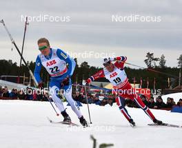 14.03.2014, Falun, Sweden (SWE): Iivo Niskanen (FIN), Eldar Roenning (NOR), (l-r) - FIS world cup cross-country, individual sprint, Falun (SWE). www.nordicfocus.com. © Felgenhauer/NordicFocus. Every downloaded picture is fee-liable.