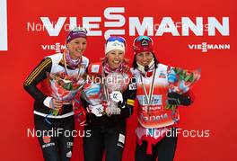 14.03.2014, Falun, Sweden (SWE): Denise Herrmann (GER), Kikkan Randall (USA), Marit Bjoergen (NOR), (l-r) - FIS world cup cross-country, individual sprint, Falun (SWE). www.nordicfocus.com. © Felgenhauer/NordicFocus. Every downloaded picture is fee-liable.