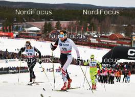 14.03.2014, Falun, Sweden (SWE): Laurien Van Der Graaff (SUI), Katerina Smutna (AUT), Vesna Fabjan (SLO), (l-r) - FIS world cup cross-country, individual sprint, Falun (SWE). www.nordicfocus.com. © Felgenhauer/NordicFocus. Every downloaded picture is fee-liable.