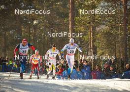 15.03.2014, Falun, Sweden (SWE): Alexander Legkov (RUS), Martin Johnsrud Sundby (NOR), Alex Harvey (CAN), Daniel Richardsson (SWE), (l-r) - FIS world cup cross-country, skiathlon men, Falun (SWE). www.nordicfocus.com. © Felgenhauer/NordicFocus. Every downloaded picture is fee-liable.