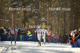 15.03.2014, Falun, Sweden (SWE): Alexander Legkov (RUS), Daniel Richardsson (SWE), Alex Harvey (CAN), Martin Johnsrud Sundby (NOR), (l-r) - FIS world cup cross-country, skiathlon men, Falun (SWE). www.nordicfocus.com. © Felgenhauer/NordicFocus. Every downloaded picture is fee-liable.
