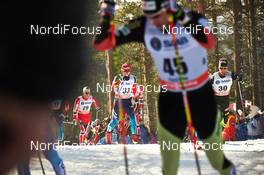 15.03.2014, Falun, Sweden (SWE): Didrik Toenseth (NOR), Evgeniy Belov (RUS), Jean Marc Gaillard (FRA), (l-r) - FIS world cup cross-country, skiathlon men, Falun (SWE). www.nordicfocus.com. © Felgenhauer/NordicFocus. Every downloaded picture is fee-liable.