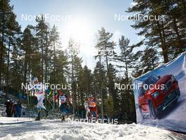 15.03.2014, Falun, Sweden (SWE): Daniel Richardsson (SWE), Alexander Legkov (RUS), Alex Harvey (CAN), Martin Johnsrud Sundby (NOR), (l-r),  - FIS world cup cross-country, skiathlon men, Falun (SWE). www.nordicfocus.com. © Felgenhauer/NordicFocus. Every downloaded picture is fee-liable.