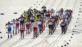 15.03.2014, Falun, Sweden (SWE): women's start - FIS world cup cross-country, skiathlon women, Falun (SWE). www.nordicfocus.com. © Felgenhauer/NordicFocus. Every downloaded picture is fee-liable.