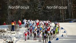 15.03.2014, Falun, Sweden (SWE): athletes in the first uphill - FIS world cup cross-country, skiathlon women, Falun (SWE). www.nordicfocus.com. © Felgenhauer/NordicFocus. Every downloaded picture is fee-liable.