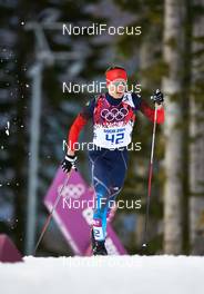 14.02.2014, Sochi, Russia (RUS): Stanislav Volzhentsev (RUS) - XXII. Olympic Winter Games Sochi 2014, cross-country, 15km men, Sochi (RUS). www.nordicfocus.com. © NordicFocus. Every downloaded picture is fee-liable.